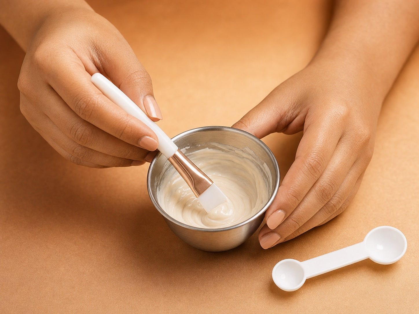 Polish cream being mixed