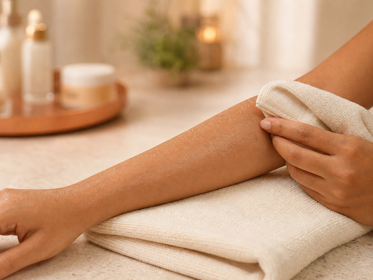 Clean glowing forearm